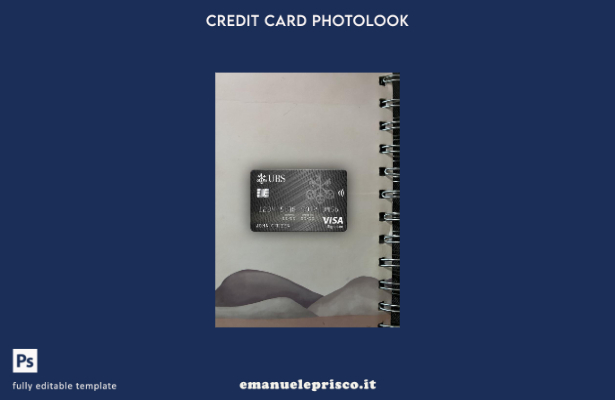 modello frontale photolook con carta per firma del visto bancario Monaco UBS in 